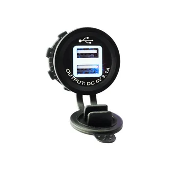 

Dual USB Charger LED Car Cigarette Lighter Socket 2 Port Power Adapter Outlet 5V 3.1A/1A Cigarette Lighter