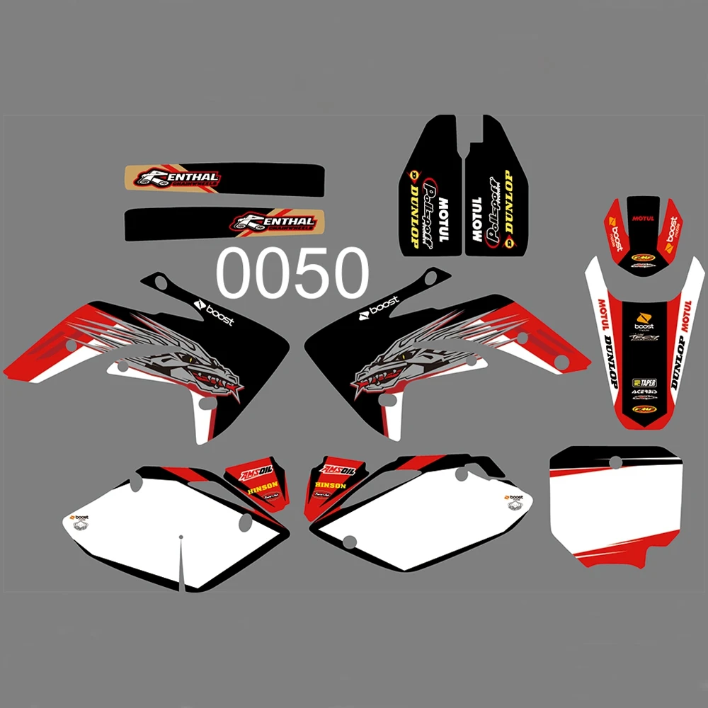 

For HONDA CRF150R 2007-2018 Graphics Decals Stickers Custom Number Name 3M Full Motorcycle Backgrounds Stickers Accessories