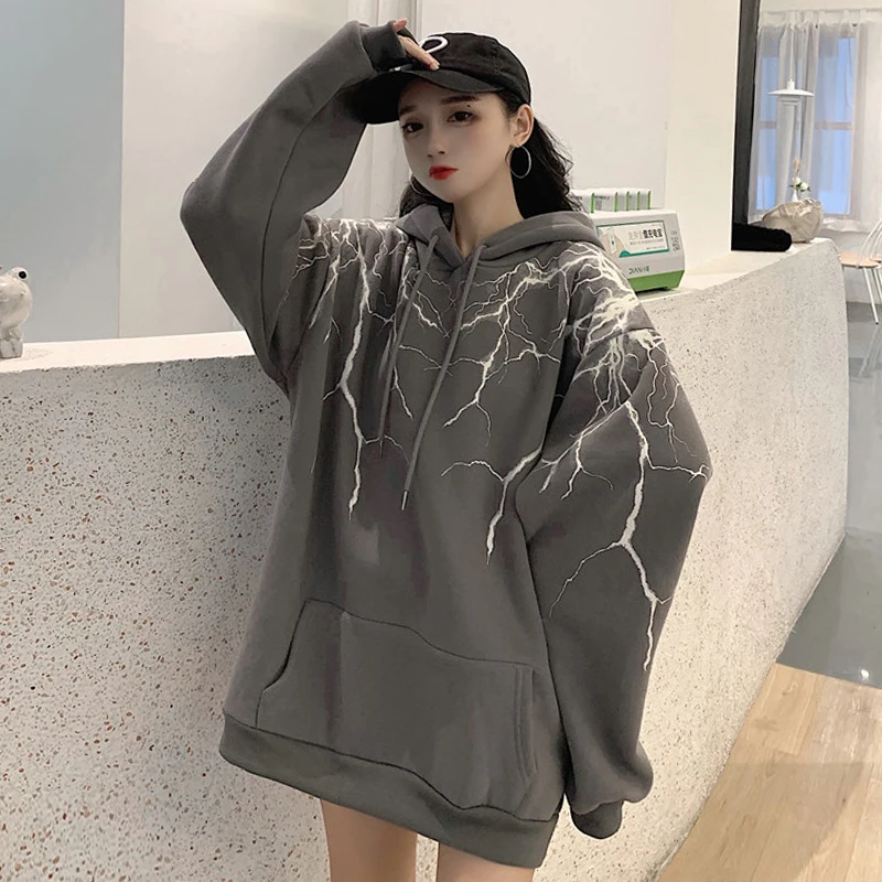 JoinYouth Harajuku теплые зимние толстовки женские 2019 японский стиль печати с капюшоном BF