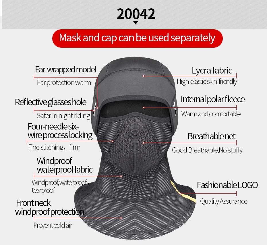 CoolChange Bicycle Winter Outdoor Sports Wind Cycling Face Mask Elastic Neck Warm Snowboard Bike Face Half Mask Scarf Men Women