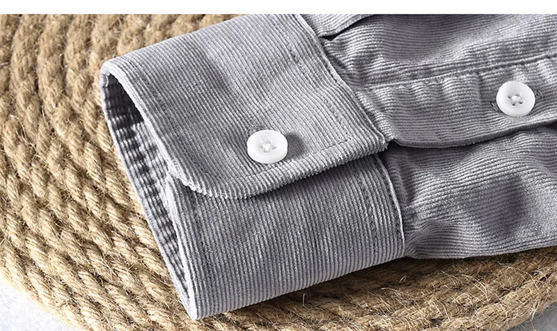 Зимняя и осенняя Вельветовая хлопковая рубашка, мужские брендовые рубашки с длинным рукавом для мужчин, модная повседневная рубашка, мужские однотонные рубашки хаки для мужчин