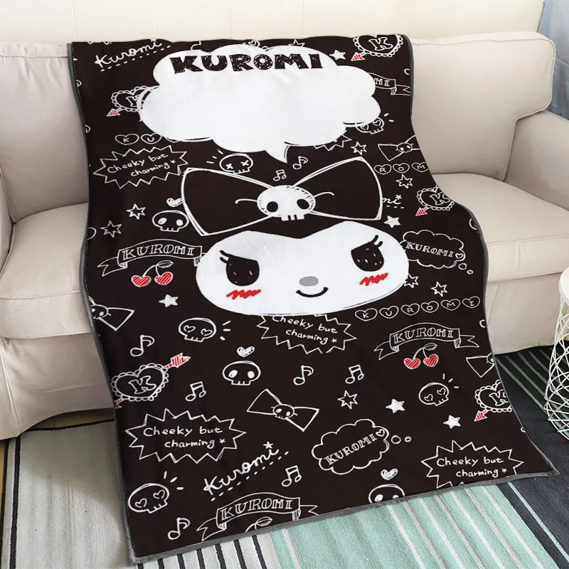 IVYYE Kuromi аниме индивидуальное одеяло плюшевое бархатное теплое украшение кровать для дома плед для дивана s унисекс подарки Новинка