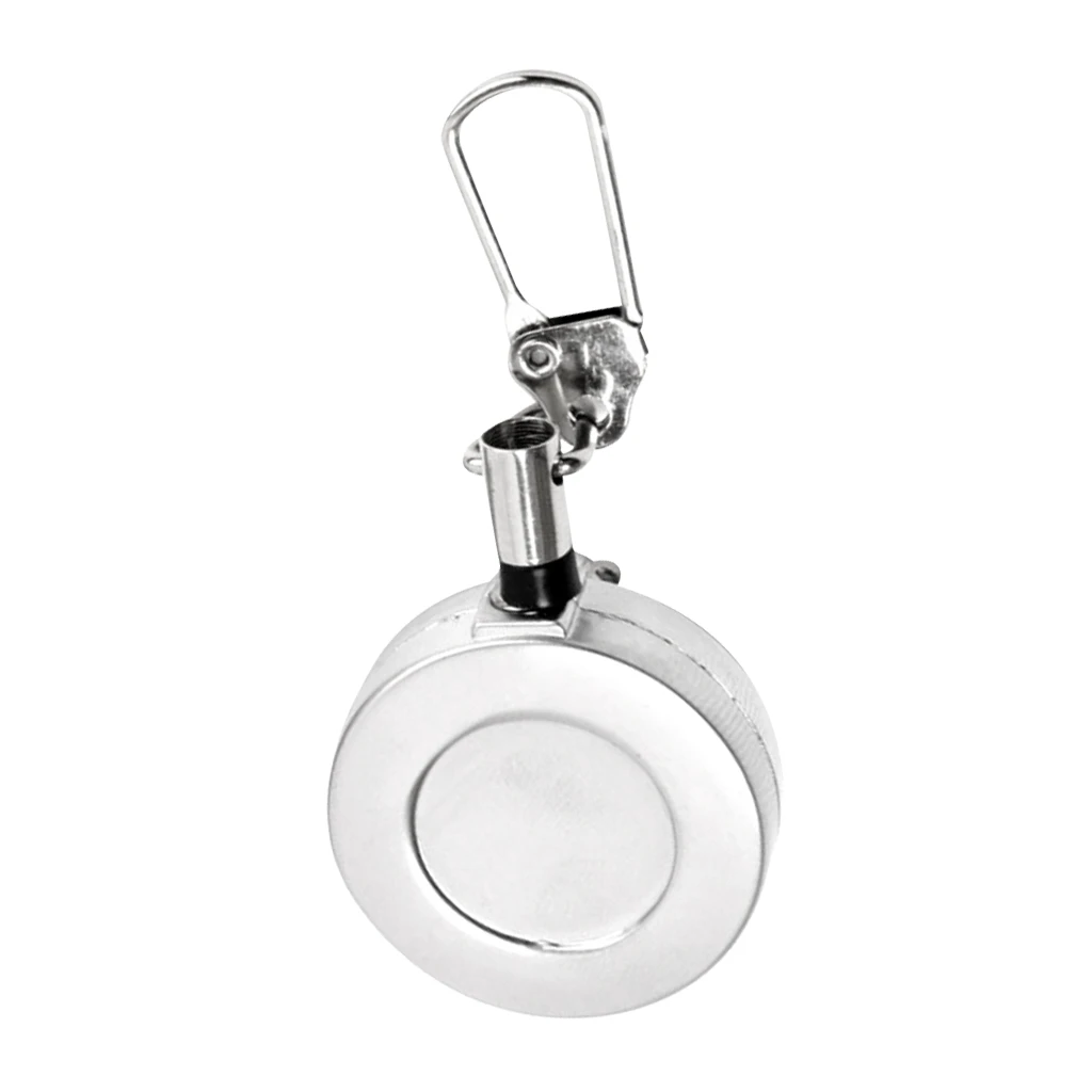 Fly Fishing Zinger Retractor 1PCS Stainless Steel Pin On Retractable Reel with Wire Cord 50cm