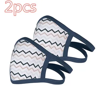 

2pc Unisex Use Facemasks Men And Women Cotton Cloth Washable Mouthmask Dustproof Windproof Comfortable Facemask For Couple