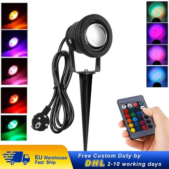 

Waterproof Outdoor RGB Garden Lawn Lamps with Remote Control 230V 10W LED Landscape Light Spike Bulb Spot Lighting Spotlight