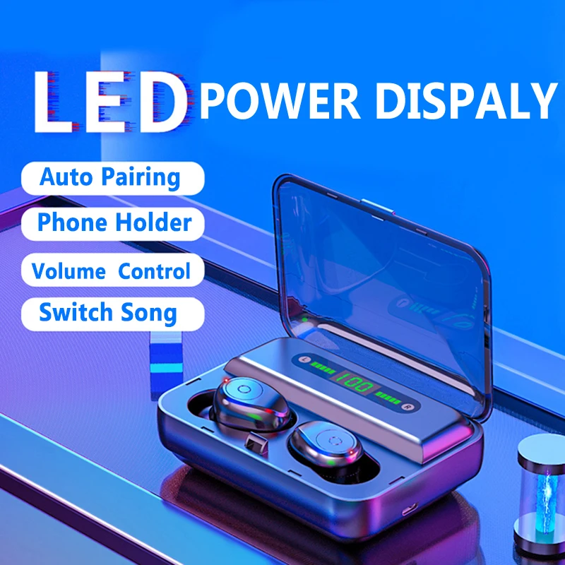 

Bluetooth Earphone Wireless Earbuds with Charging Box Wireless Headphones In-Ear Sport Headset Gaming Earphone for Smart Phone