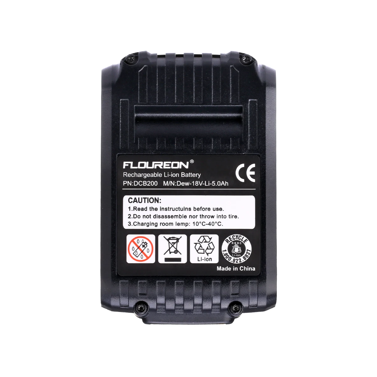 Floureon батарея питания 18 в 5000 мАч Замена для DeWalt дрель DCB200 DCB181 DCB182 DCB184 литий-ионная аккумуляторная батарея