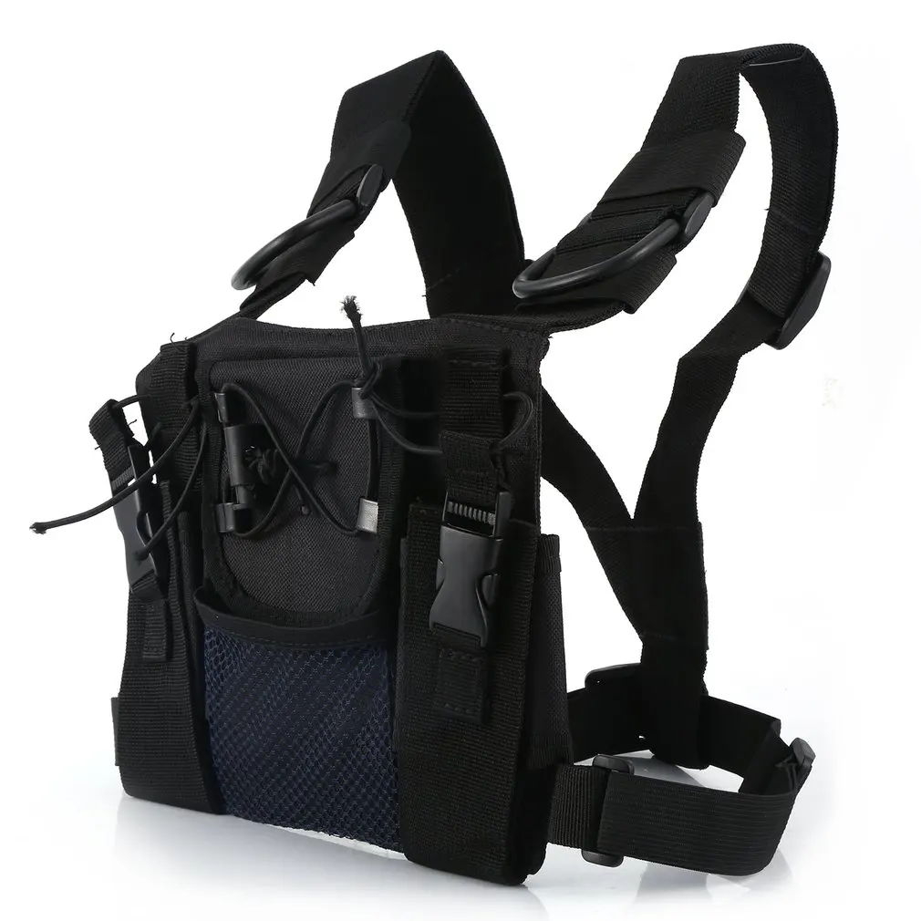 

Radio Harness chest Front Pack Pouch Holster Carry bag for Baofeng UV-5R UV-82 UV-9R BF-888S TYT For Motorola Walkie Talkie