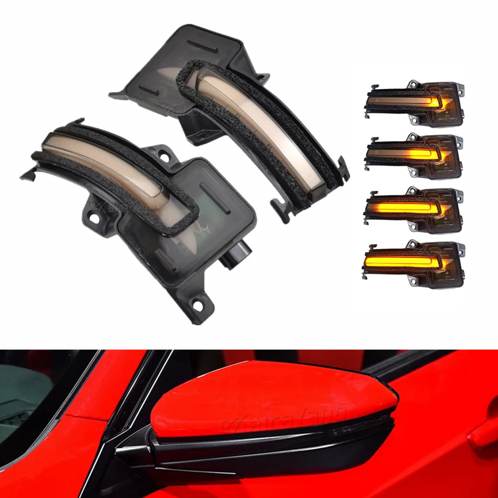 

Car Side Mirror Dynamic Turn Signal Light Sequential Blinker For Honda Civic MK X MK10 10th FC FK 2016 2017 2018 2019 2020