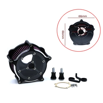 

Air Filter Intake Motorcycle CNC Air Cleaner System Sportster XL883 XL1200 Touring Road King Ultra Softail Dyna Fat Bob 1991-18