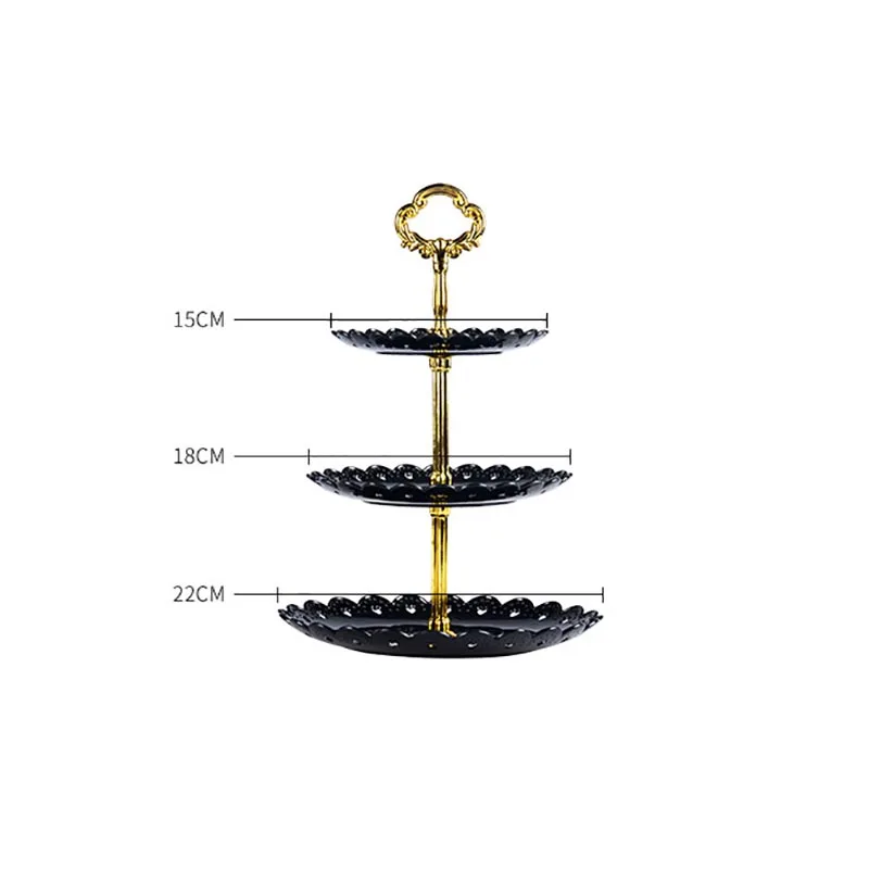 3 Tier Plastic Cake Stand Afternoon Tea Cake Stand Wedding Cake Plates Party Tableware Cake Shop Three Layer Cake Rack