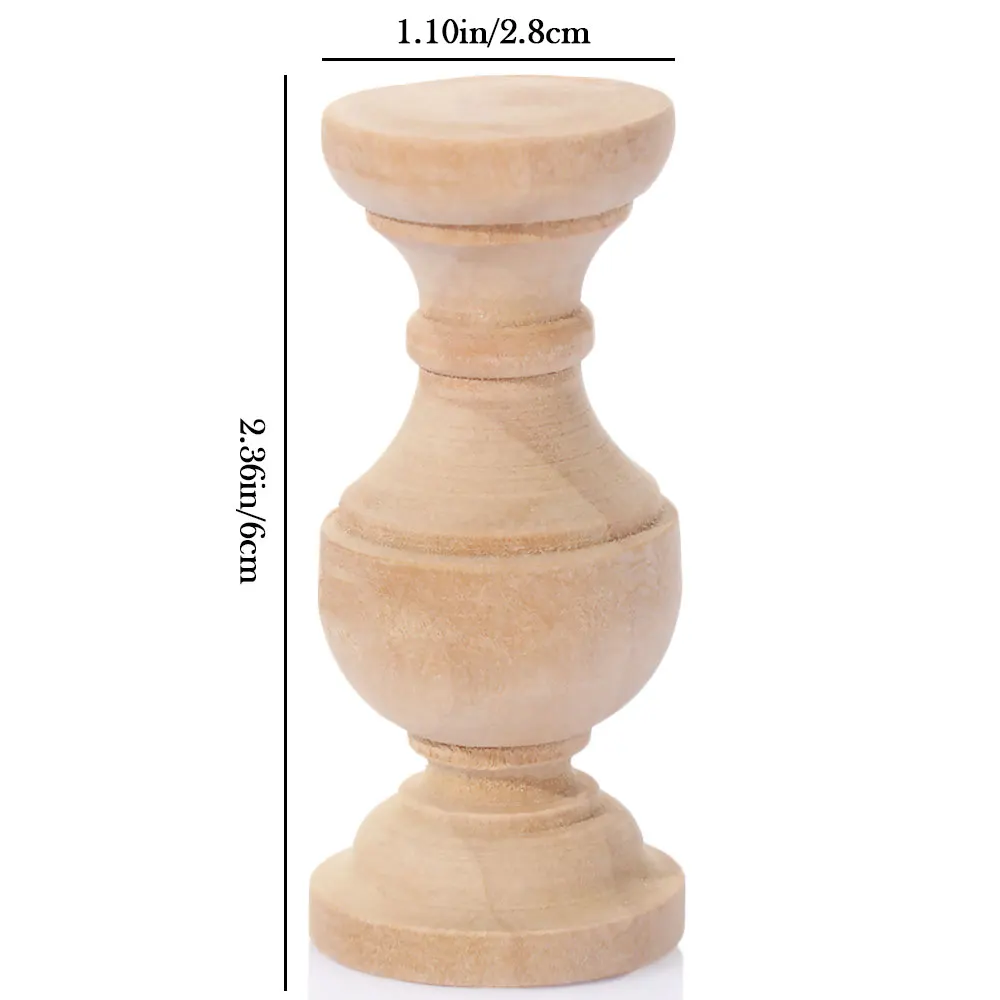 Vintage European-Style Solid Wood Carved Furniture Legs - Decorative Home Accents