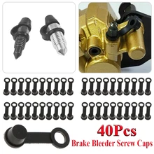 

40pcs Brake Bleeder Screw Caps Grease Zerk Fitting Cap Rubber Dust Cover