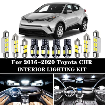 

10Pcs White Canbus led Car interior lights Package Kit for Toyota CHR C-HR 2016 2017 2018 2019 2020 led Interior Reading Lamp