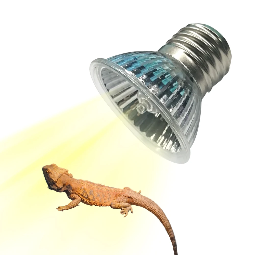 Lámpara de calefacción UVAUVB de espectro completo para reptiles, Tortuga, E27, aislamiento térmico, Rana lagarto de calcio, luz halógena Solar