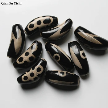 

new arrival designs five eyes plum blossom lightning Natural Agate Old Amulet Tibetan Dzi Beads for Bracelet Necklace DIY Jewley