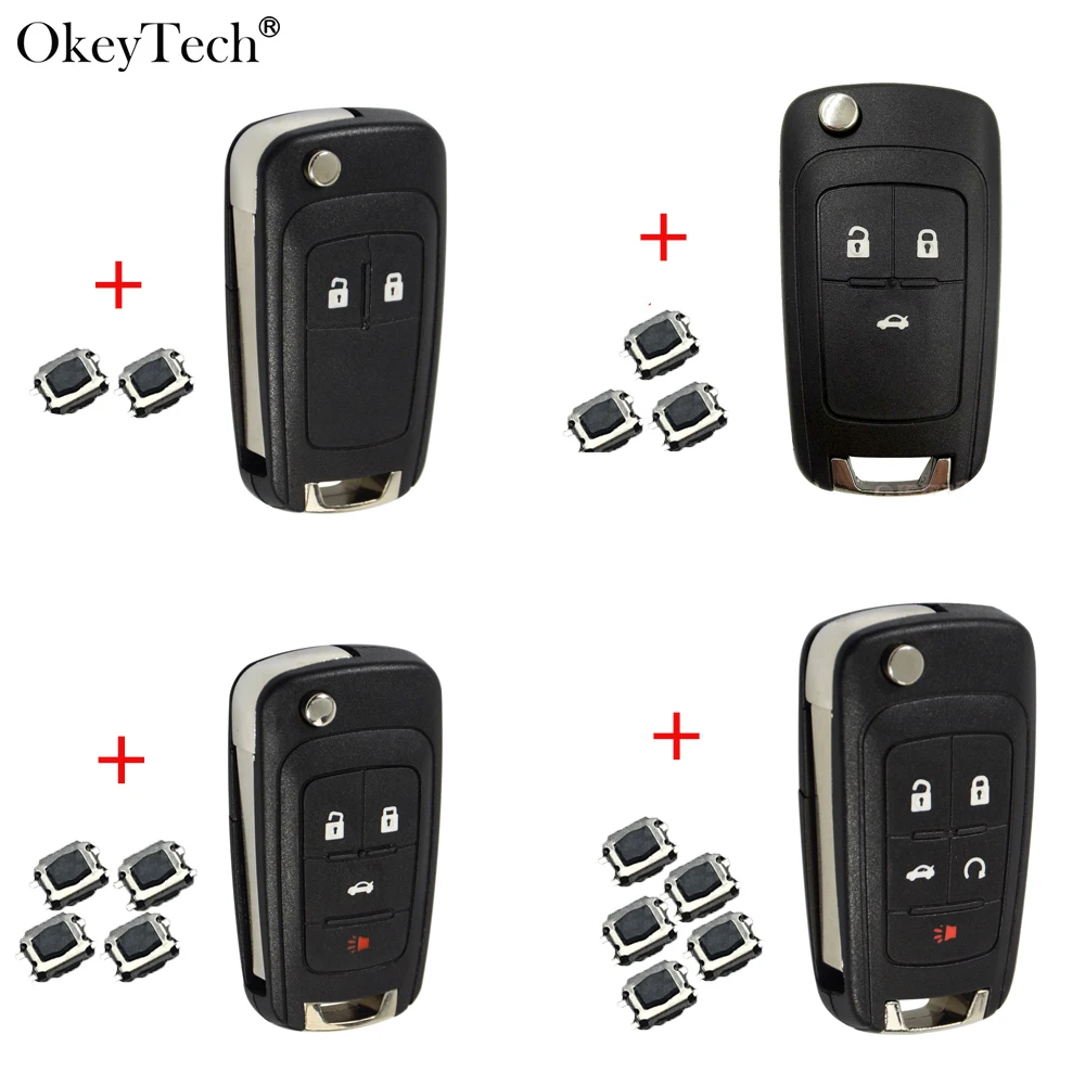 OkeyTech 2/3/4/5 кнопки дистанционный Автомобильный ключ оболочка для OPEL/VAUXHALL Astra J H Corsa