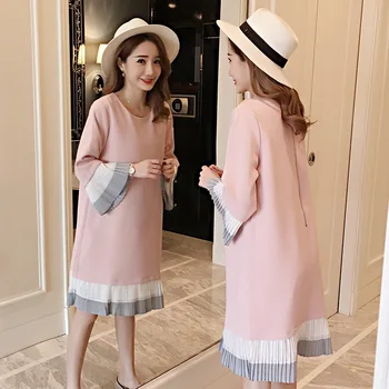 

2020 Spring Casual Maternity Clothes Pregnancy Dress Fashion Ruffles Maternity Clothing Of Pregnant Women
