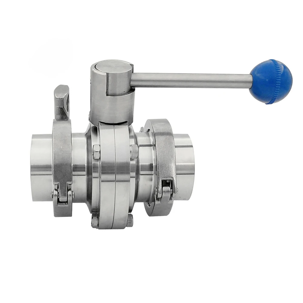 

Tri Clamp Butterfly Valve Set Stainless Steel SS3041 Tri Clamp Ferrule Gasket Butterfly Valve + 2 Clamp + 2 Ferrule +2 Gasket