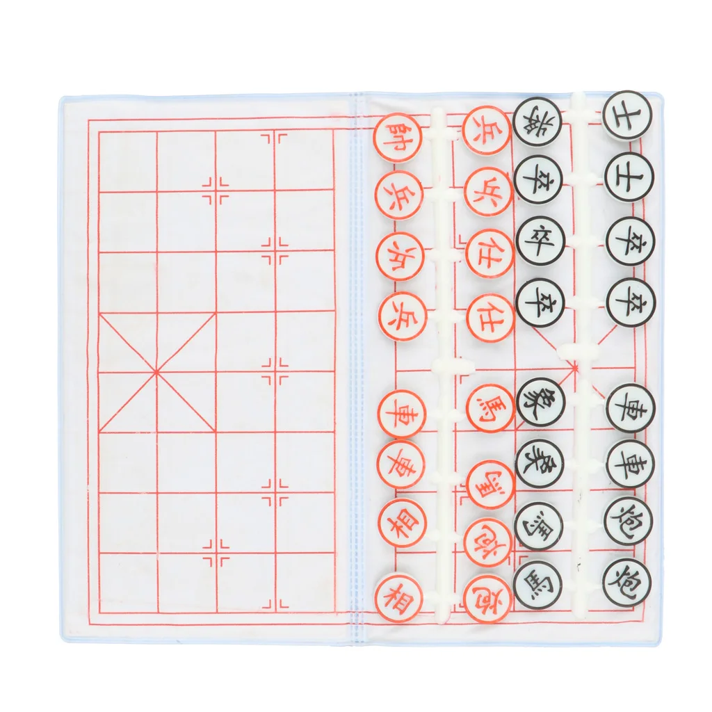 Plastic Chinese Xiangqi Chess Game Set for Travel Education Toys