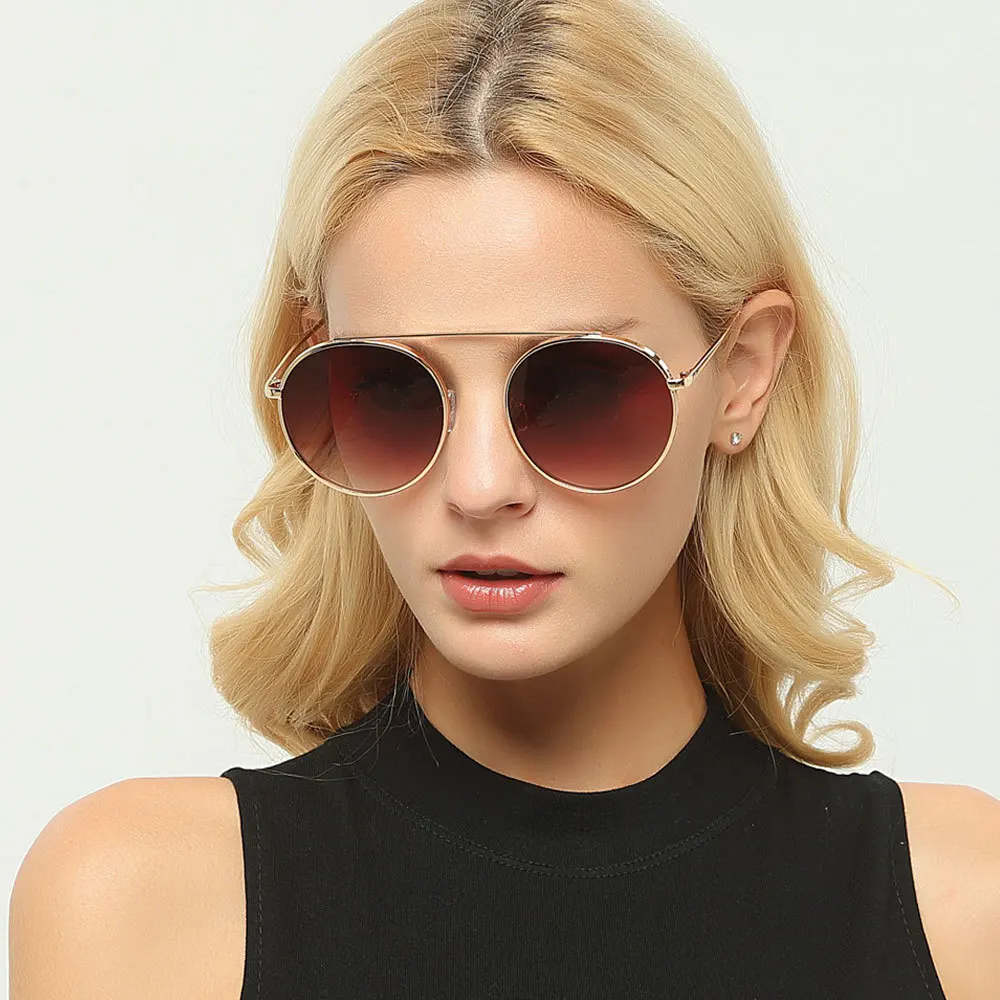 

Round Sunglasses Female Designer Luxury Women Brand Driving Lady Optical Frame