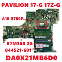 Placa-mãe para computador portátil hp pavilion 17-g 17z-g, 844521-601 844521-501, 844521-001, 17-216g, 17-0864018g, teste