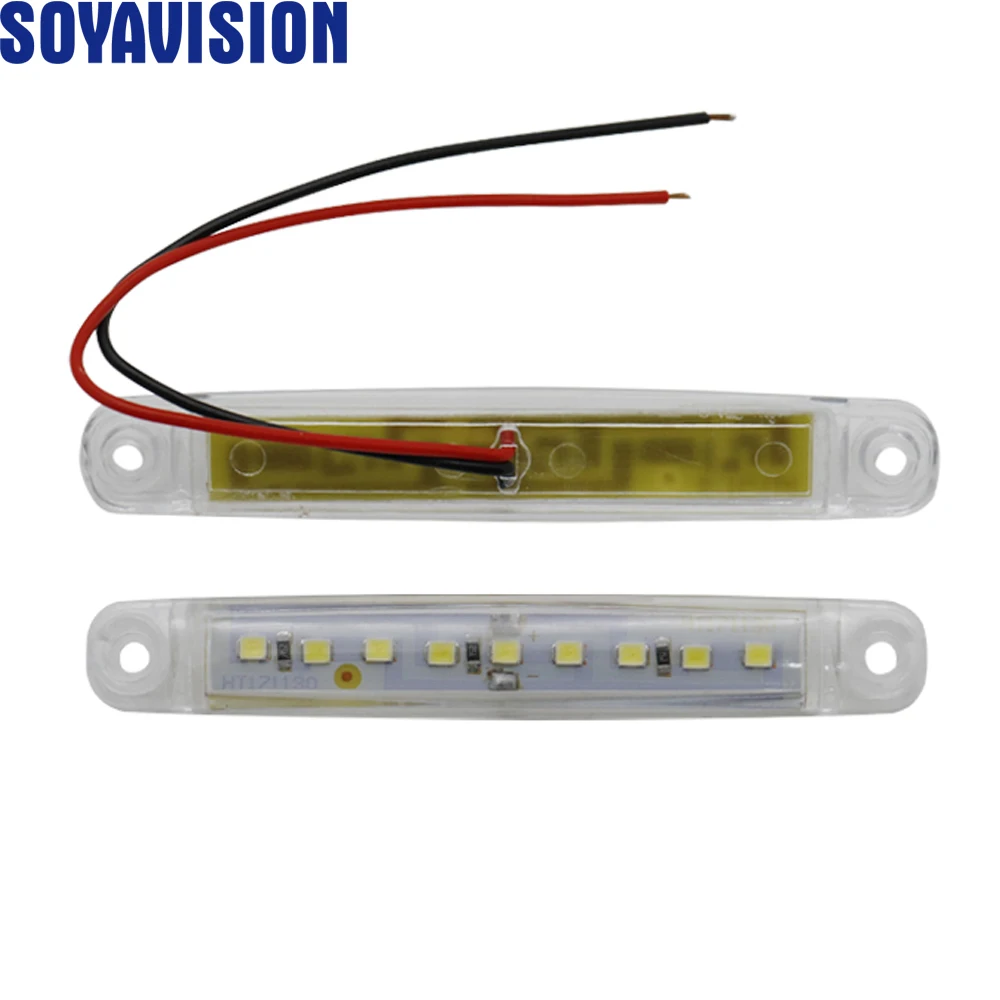 12V 24V 9SMD автобуса/грузовика/прицепа/светодиодные фонари для грузовика Авто боковой габаритный светильник Водонепроницаемый светодиодный светильник Светодиодные индикаторы на грузовиках парковка светильник