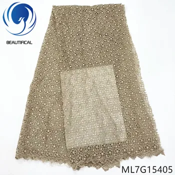 

BEAUTIFICAL African lace fabrics for dress 5yards Cord lace fabric Hot sale nigerian chemical lace fabric free shipping ML7G154