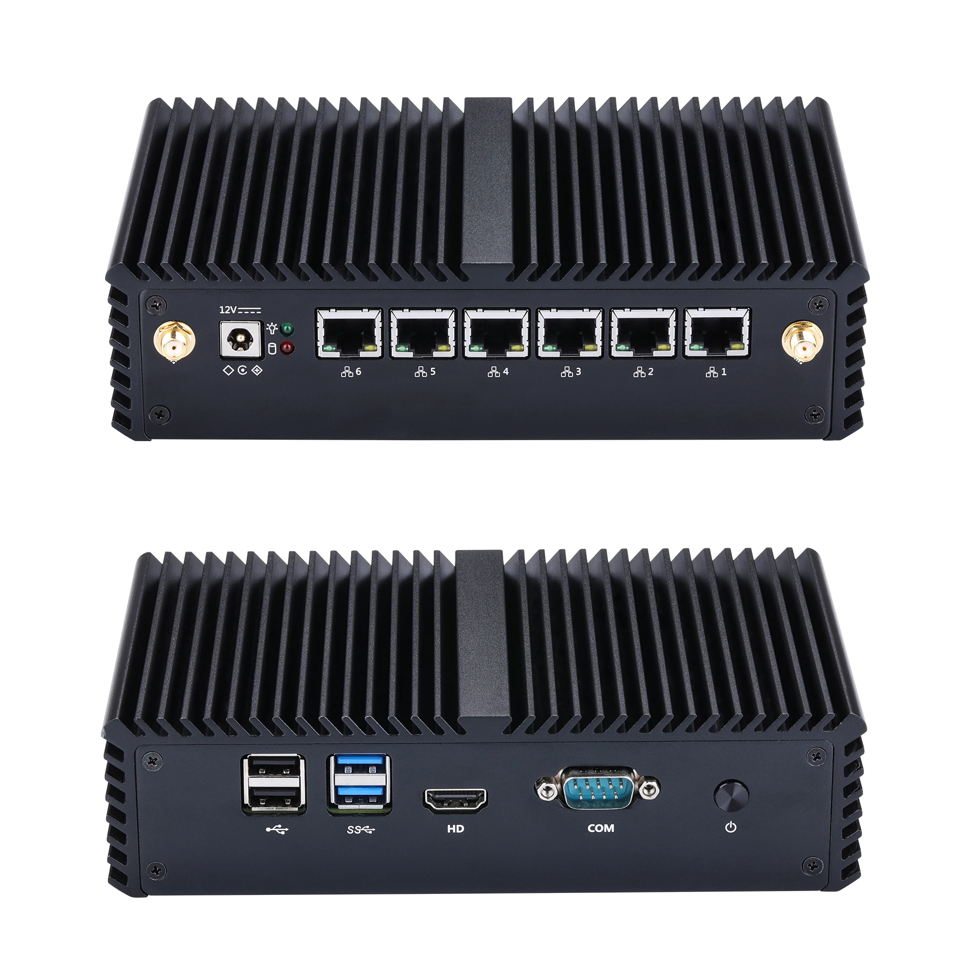 Новый безвентиляторный мини-компьютер aes ni Core I3 I5 I7 брандмауэр 6 гигабит Lan офисный
