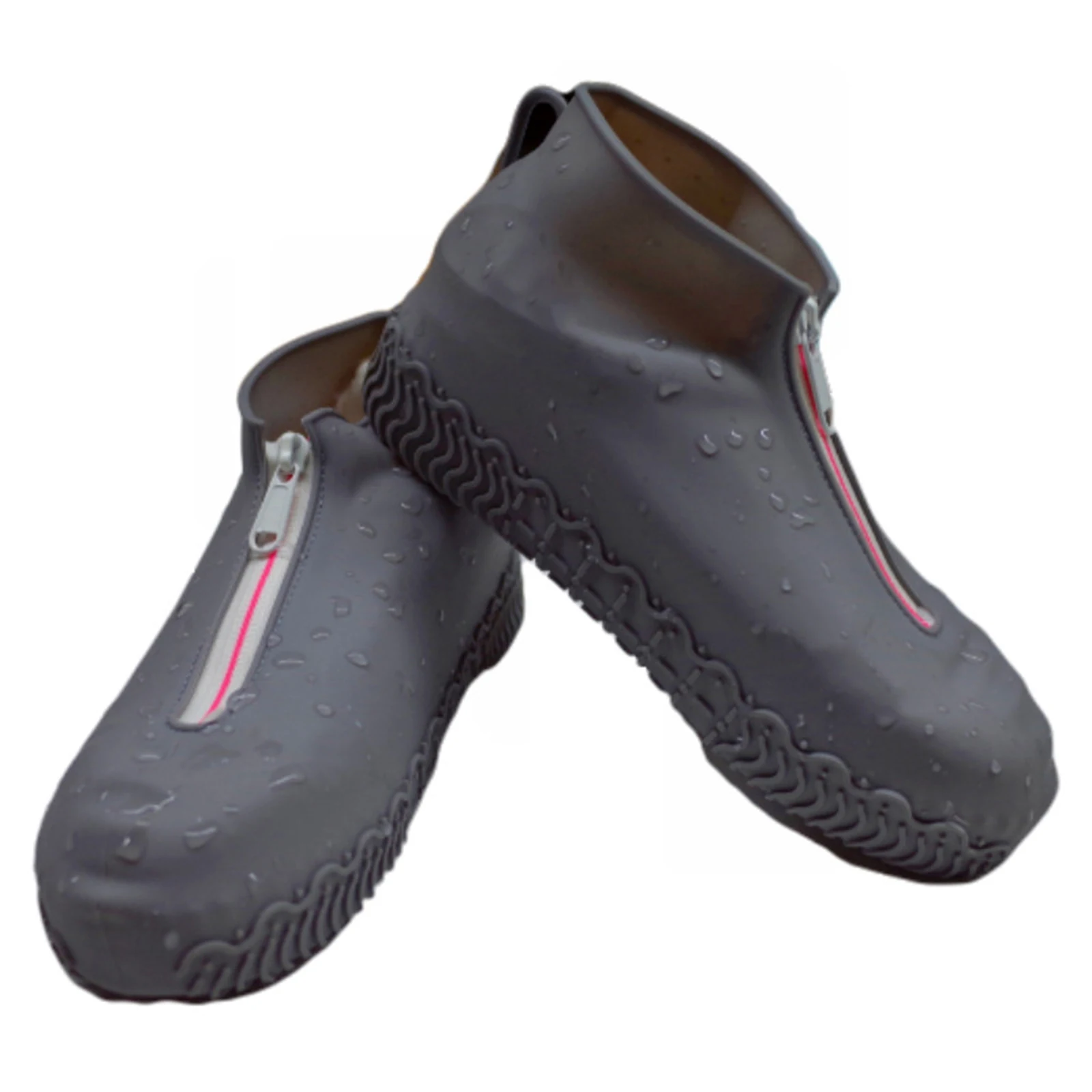 New 1 Pair Waterproof Shoe Covers Reusable Folding Not-Slip Silicone Rain With Zipper Outdoor Protectors | Спорт и развлечения
