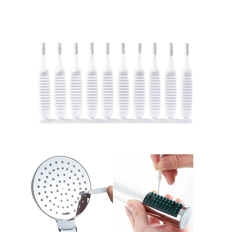 Tanie 10 sztuk szczotka do czyszczenia głowicy prysznicowej anti-zatykanie Mini pędzelek