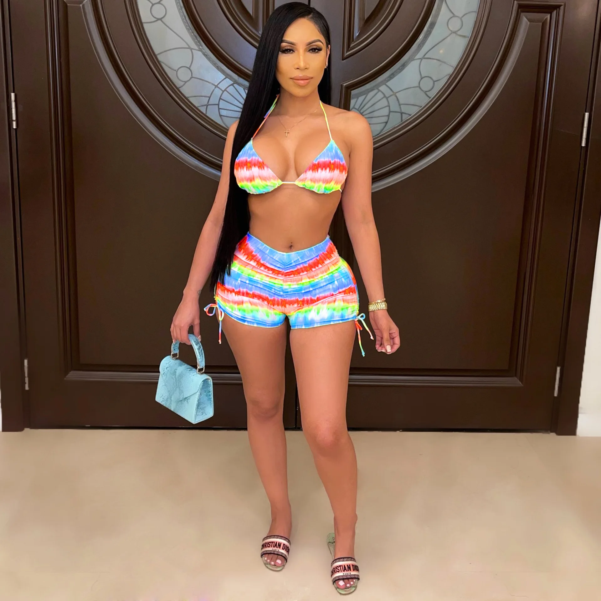 Rainbow Tie Dye Bikini - Ladies On Deck