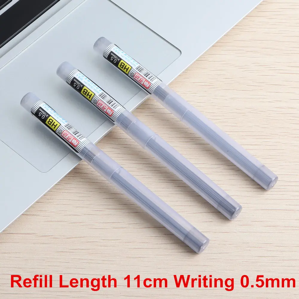 Высококачественный милый автоматический карандаш 0,5 мм 0,7 мм HB предотвращает скользкий шлифовальный держатель металлический канцелярский карандаш - Цвет: 1PCS Pencil Ink 0.5