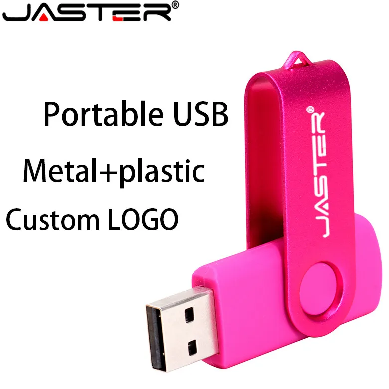 JASTER бизнес пластиковый USB флэш-накопитель портативный накопитель 4 ГБ 16 ГБ 32 ГБ вращающаяся карта памяти u диск usb 2,0 логотип клиента