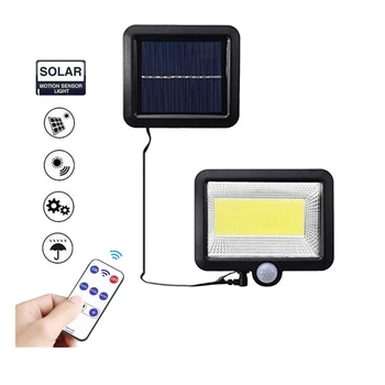 

100 LED solar Lights Outdoor Motion Sensor Wall Sconces Light with Remote Control Lamp Security Lighting For Garden Wall seperab