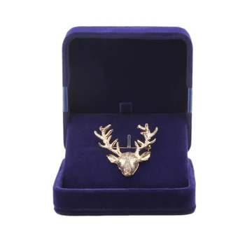 

1Pc Flannelette Jewelry Box Jewelry Receiving Boxes Brooch Box Fashion Jewelry Wrapping Gift Boxes Jewelry Display