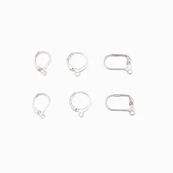 

30pcs Stainless Steel Leverback Ear Wire Hypoallergenic Earring Hooks Clasps For DIY Jewelry Finding Making
