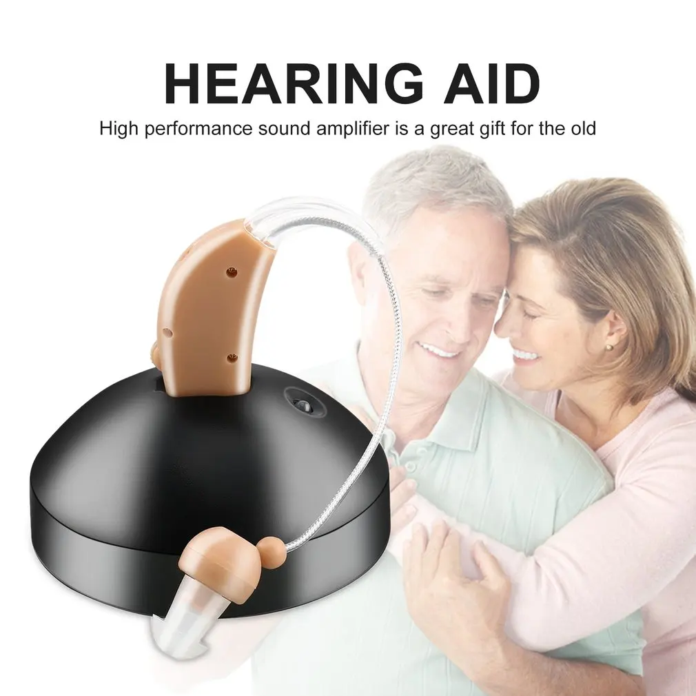 New Rechargeable ear hearing aid mini device ear amplifier digital hearing aids behind the ear for elderly acustico EU plug