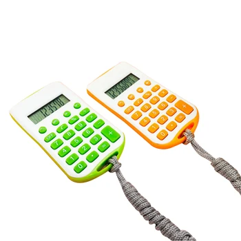 

Portable Store Pocket Hanging Rope School Office Student Electronic Practical Handhold Mini Colorful Calculator