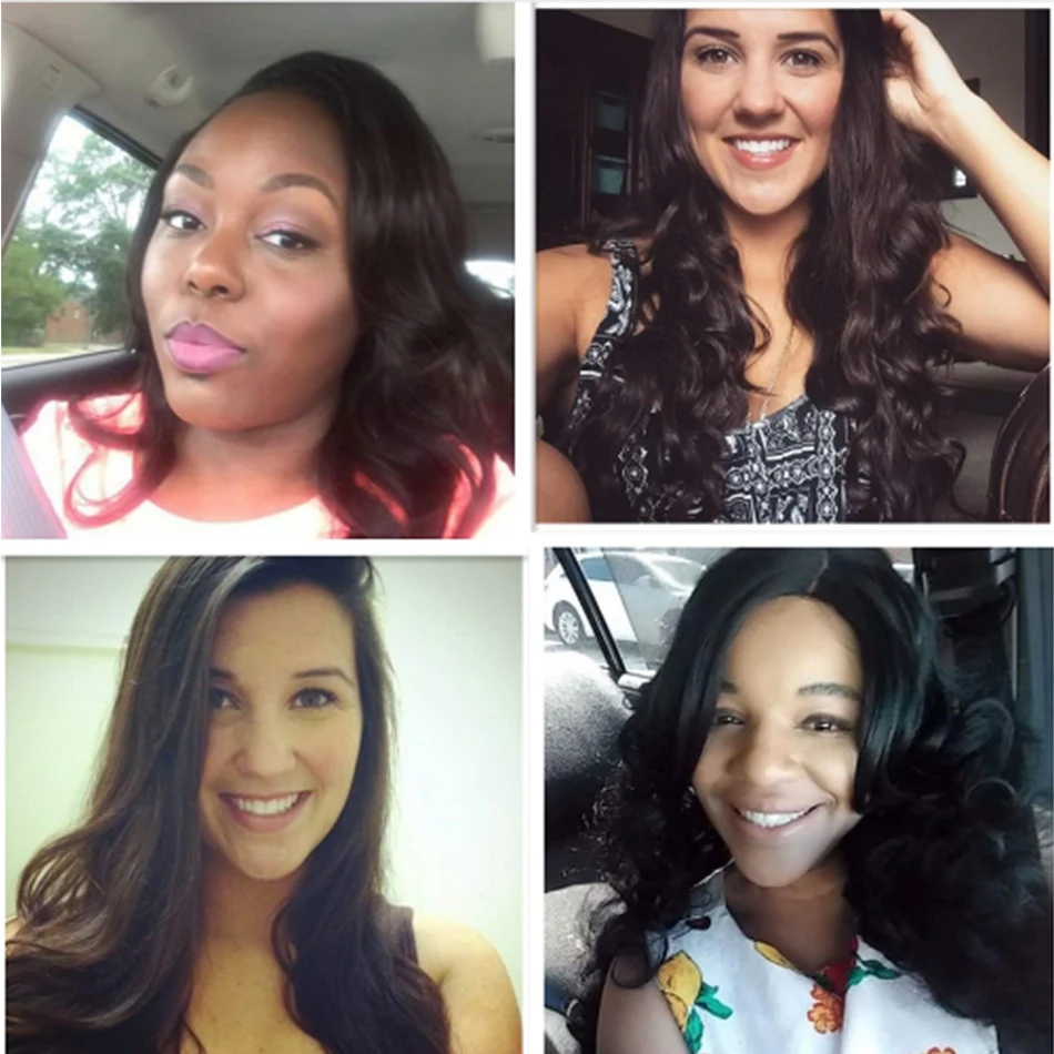 Liddy Brazilian Hair Body Wave 4 Bundles With Closure 100% Human Hair Bundles With Closure Non Remy Hair Extensions