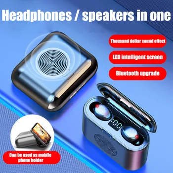 

Amoi F9 Touch Control Loudspeaker Box Audio Tooth Digital Bluetooth Earphones TWS Mini Wireless Dual Handle 5.0 Bluetooth Earpho