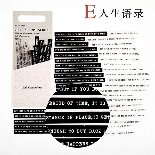 Mr.paper 8 Design Strip Sticker Pack Life Excerpt Series Scrapbook Planner Decoration Stationery Sticker E