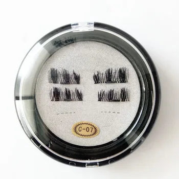 

2 Pairs 3D Magnetic Eyelashes Mink Lash Full Strip Lashes False Eyelash With Tweezers Double Magnet Lash Eyelashes Beauty Tools