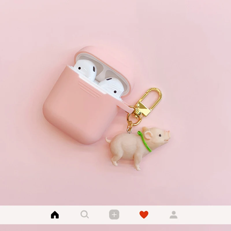 Милый чехол для наушников с кошкой и собакой для Apple Airpods, беспроводной чехол с Bluetooth, защитный чехол для наушников, гладкий сенсорный чехол для зарядки