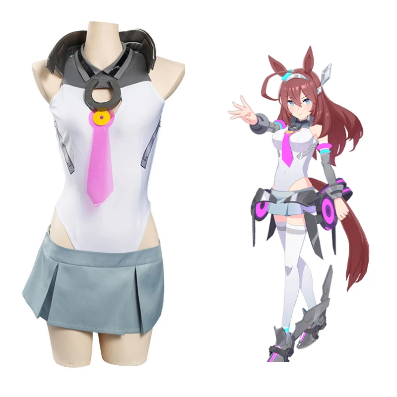 

Anime Pretty Derby Mihono Bourbon Cosplay Halloween Costumes For Women Carnival Performance Clothing Racing Match Uniform Wig