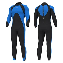 US Stock Hevto Wetsuits Men 3mm Neoprene Full Scuba Long Sleeve Surfing Suit Back Zip Keep Warm for Snorkeling