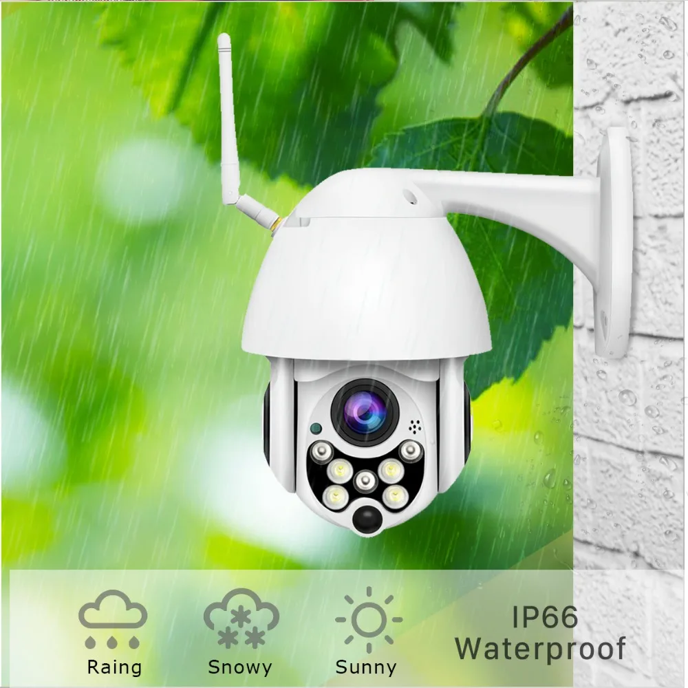 1080P Cloud Storage Wireless PTZ IP Camera 4X Digital Zoom Speed Dome Camera Outdoor WIFI Audio P2P CCTV Surveillance