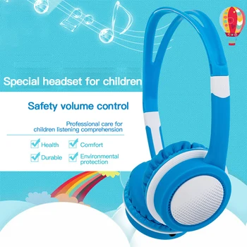 

Cute Wired Headphones Safely Children Over-Ear Headset Adjustable Headband For Computer Tablet Child Earphone
