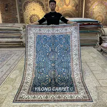 Yilong 4,5 'x6. 5' персидский шелковый ковер ручной работы Домашний Декор винтажный ковер(HF316B