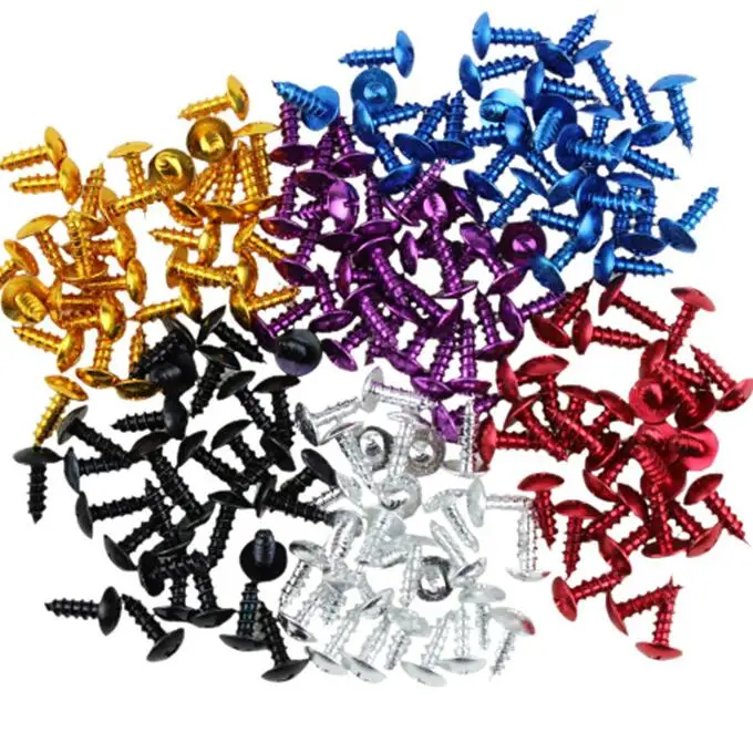 Motorcycle modification parts self-tapping screw Colour aluminium alloy screws car accessories motorcycle accessories auto fasteners auto accessories motorcycle screws motorcycle fasteners 30pcs/lot